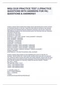 WGU D335 PRACTICE TEST 2 (PRACTICE QUESTIONS WITH ANSWERS FOR PA) QUESTIONS & ANSWERS!!