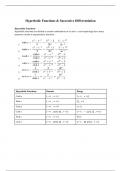 Hyperbolic Functions & Successive Differentiation Notes