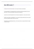 BIO 202 Arizona State University -bio 202 exam 1 fully solved