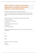 NUR 134 Test 3 (scope of practice, legal/ethical, mobility, elimination, infection, and inflammation) Questions & Answers Already Passed!!