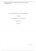  NURS-FPX 4900- Capstone Project for Nursing Assessing the Problem: Quality, Safety, and Cost Considerations by Jonell Odom 