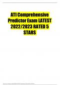 ATI Comprehensive Predictor Exam LATEST 2022/2023 RATED 5 STARS