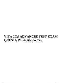 VITA 2023 ADVANCED TEST EXAM QUESTIONS & ANSWERS