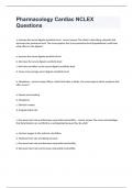 Pharmacology Cardiac NCLEX Questions and answers 100% correct 