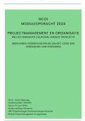 Geslaagde NCOI module Projectmanagement en Organisatie 2024, Projectplan: maken meerjaren onderhoudsplan, duurzame energie productie, geslaagd cijfer 9 met feedback