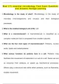 Stuvia-2344044-biod-171-microbiology-final-exam-essential-microbiology-w-lab-portage-learning-Questions and Answers (2024/2025) (Verified Answers)