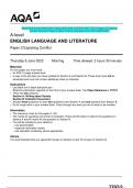 2023 AQA A-level ENGLISH LANGUAGE AND LITERATURE 7707/2 Paper 2 Exploring  Conflict Question Paper & Mark scheme (Merged) June 2023 [VERIFIED]