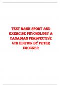 Test Bank Sport and  Exercise Psychology A  Canadian Perspective  4th Edition by Peter  Crocker   e. b and c - correct answerd. a and bcorrect answerThe four-step process concerning  the formation of a coach's expectations and the effects of those expe