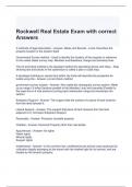 Rockwell Real Estate Exam with correct Answers 2024