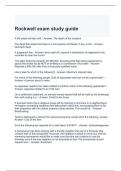 Rockwell exam study guide with complete solutions