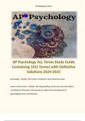 AP Psychology Complete Compilation Package.