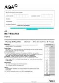 2023 AQA AS MATHEMATICS 7356/2 Paper 2 Question Paper & Mark scheme (Merged)  June 2023 [VERIFIED]