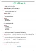 NSG 460 Exam 10 Actual Exam 2024 Q & A  (Graded A+ ) 