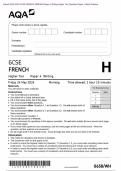 2024 AQA GCSE FRENCH 8658/WH Paper 4 Writing Higher Tier Question Paper & Mark scheme (Merged) June 2024 [VERIFIED]