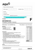 2023 AQA GCSE MATHEMATICS 8300/2F Foundation Tier Paper 2 Calculator Question Paper & Mark scheme (Merged) June 2023 [VERIFIED]