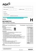 2023 AQA GCSE MATHEMATICS 8300/2H Higher Tier Paper 2 Calculator Question Paper & Mark scheme (Merged) June 2023 [VERIFIED]