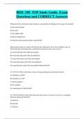 BISC 305 TOP Study Guide Exam  Questions and CORRECT Answers