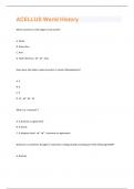 ACELLUS World History 50 Questions With Completely Correct Answers