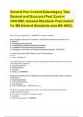 General Pest Control Subcategory Test, General and Structural Pest Control 7A_CORE, 