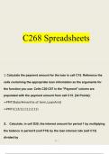 C268 Spreadsheets EXAM 