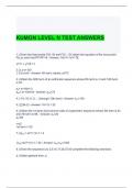 KUMON LEVEL N TEST ANSWERS (GRADED A)