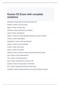 Kumon E2 Exam with complete solutions