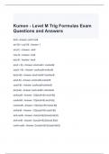 Kumon - Level M Trig Formulas Exam Questions and Answers