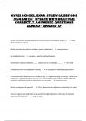 NYREI SCHOOL EXAM STUDY QUESTIONS 2024 LATEST UPDATE WITH MULTIPLE, CORRECTLY ANSWERED QUESTIONS ALREADY GRADED A+