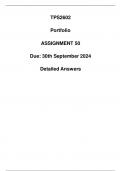 TPS2602 Portfolio ASSIGNMENT 50 Due: 30th September 2024(Detailed Answers)