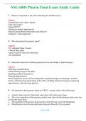 NSG 6005 Pharm Final Exam Study Guide Actual Exam 2024 Q & A  (Graded A+ )