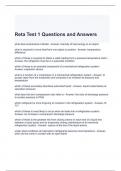 Reta Test 1 Questions and Answers