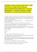 FLORENCE BLACKMAN HUMAN CASE STUDY 66 YEARS OLD FEMALE DIAGONISED WITH BREAST CANCER DIFFERENT VERSION FROM EXPERT FEEDBACK LATEST REVIEWED 2024.