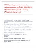 NAPLEX special populations (crit care, peds,  transplant, weight loss, CF) Exam Questions  and Answers (2024 / 2025)  (Verified Answers)