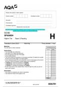 2023 AQA GCSE SPANISH 8698/RH Paper 3 Reading Higher Tier Question Paper & Mark scheme (Merged) June 2023 [VERIFIED]