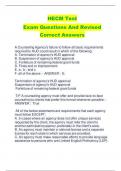 HECM Test Exam Questions And Revised  Correct Answers