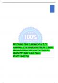 TEST BANK FOR FUNDAMENTALS OF NURSING10THEDITIONPATRICIAA.POT TER ANNE GRIFFIN PERRY PATRICIA A. STOCKERT AMY HALL ISBN: 9780323677769,