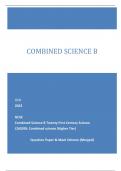 OCR 2023 GCSE Combined Science B Twenty First Century Science J260/08: Combined science (Higher Tier) Question Paper & Mark Scheme (Merged