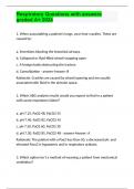 Respiratory Questions with answers graded A+ 2024