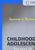 Test Item Test Bank ForChildhood and Adolescence Voyages in Development , 7th Edition Spencer A. Rathus 