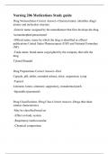 Nursing 206 Medications Study guide