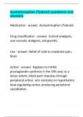 Acetaminophen (Tylenol) questions and answers.