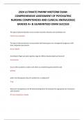 2024 ULTIMATE PMHNP MIDTERM EXAM: COMPREHENSIVE ASSESSMENT OF PSYCHIATRIC NURSING COMPETENCIES AND CLINICAL KNOWLEDGE| GRADED A+ & GUARANTEED EXAM SUCCESS