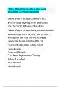 FCCN Renal Concepts exam with complete verified solutions