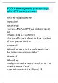 FCCN II-Hemodynamic pharmacology with 100% correct answers.