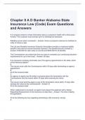 Chapter 8 A D Banker Alabama State Insurance Law (Code) Exam Questions and Answers