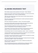 ALABAMA INSURANCE TEST 100% SOLVED