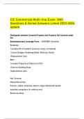 CIC Commercial Multi-line Exam With Questions & Veried Answers Latest 2023-2024 update