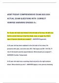 AEMT FISDAP COMPREHENSIVE EXAM 2023-2024  ACTUAL EXAM QUESTIONS WITH CORRECT  VERIFIED ANSWERS GRADED A+.