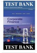 Test Bank for Corporate Finance 13th Edition By Stephen Ross, Randolph Westerfield, Jeffrey Jaffe, Bradford Jordan