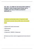 AIC 300 –CLAIMS IN AN EVOLVING WORLD NEWEST 2024 EXAM QUESTIONS WITH  COMPLETE SOLUTIONS |ALREADY  GRADED A+.